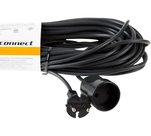 Удлинитель силовой PROconnect PROc-Uc (11-7115) 2x0.75кв.мм 1розет. 20м ПВС 6A без катушки черный