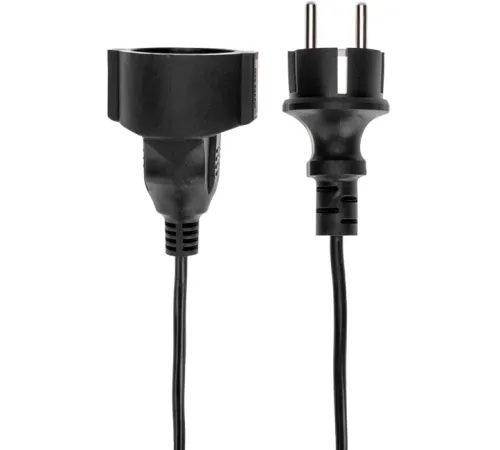 Удлинитель силовой PROconnect PROc-Uc (13-4909) 2x0.75кв.мм 1розет. 10м ПВС 6A без катушки черный