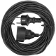 Удлинитель силовой PROconnect PROc-Uc (13-4910) 2x0.75кв.мм 1розет. 20м ПВС 6A без катушки черный