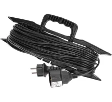 Удлинитель силовой PROconnect PROc-Uc (13-4915) 2x0.75кв.мм 1розет. 30м ПВС 6A пласт.рамка черный