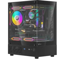 Корпус Formula Crystal Z1CM черный без БП mATX 5x120mm 3x140mm 2xUSB3.0 1xUSB3.1 audio bott PSU
