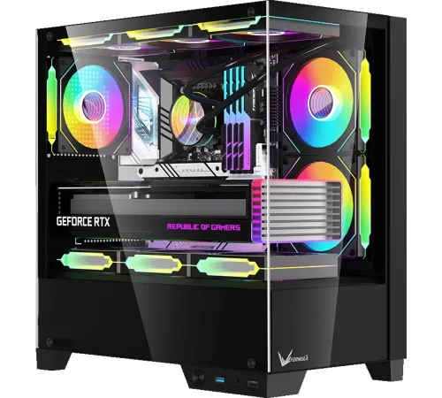 Корпус Formula Crystal Z1M Plus FR черный без БП mATX 5x120mm 2xUSB3.0 1xUSB3.1 audio bott PSU Корпус Formula Crystal Z1M Plus FR черный без БП mATX 5x120mm 2xUSB3.0 1xUSB3.1 audio bott PSU