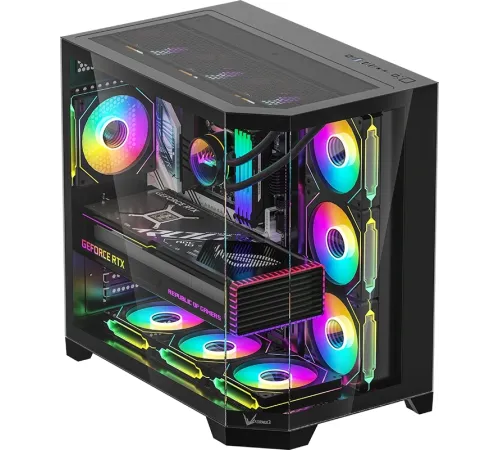 Корпус Formula Crystal Z6 Floe черный без БП ATX 4x120mm 2xUSB3.0 1xUSB3.1 audio bott PSU Корпус Formula Crystal Z6 Floe черный без БП ATX 4x120mm 2xUSB3.0 1xUSB3.1 audio bott PSU