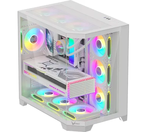 Корпус Formula Crystal Z6 Floe белый без БП ATX 4x120mm 2xUSB3.0 audio bott PSU