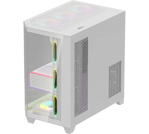 Корпус Formula Crystal Z6 Floe белый без БП ATX 4x120mm 2xUSB3.0 audio bott PSU