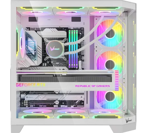 Корпус Formula Crystal Z6 Floe белый без БП ATX 4x120mm 2xUSB3.0 audio bott PSU