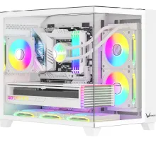 Корпус Formula Crystal Z9ML Floe белый без БП mATX 4x120mm 2xUSB3.0 1xUSB3.1 audio bott PSU