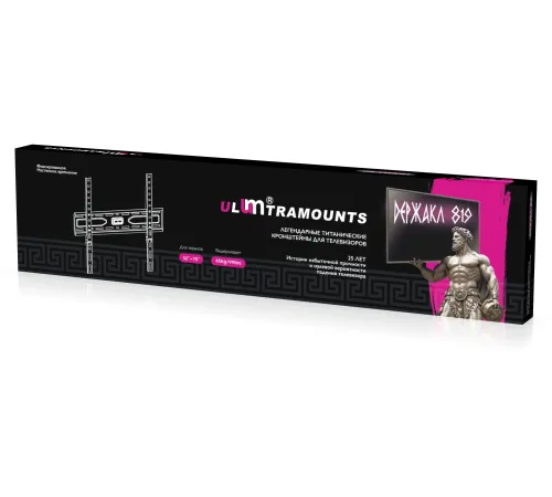 Кронштейн для телевизора Ultramounts UM819 черный 32"-75" макс.45кг настенный фиксированный Кронштейн для телевизора Ultramounts UM819 черный 32"-75" макс.45кг настенный фиксированный