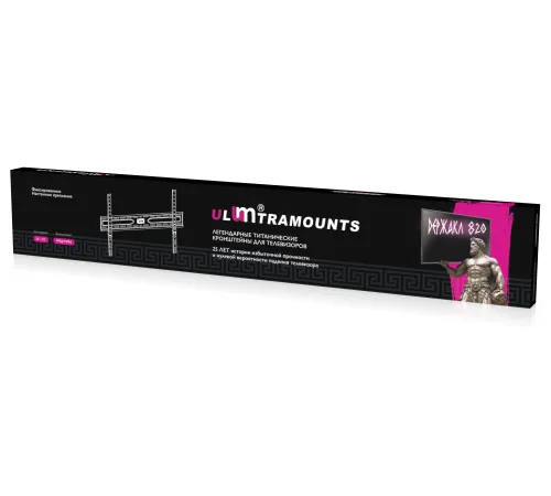 Кронштейн для телевизора Ultramounts UM820 черный 37"-86" макс.40кг настенный фиксированный