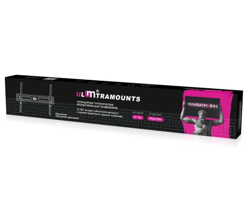 Кронштейн для телевизора Ultramounts UM846 черный 37"-86" макс.45кг настенный наклон Кронштейн для телевизора Ultramounts UM846 черный 37"-86" макс.45кг настенный наклон