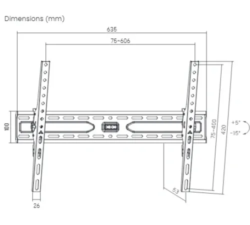 Кронштейн для телевизора Ultramounts UM846 черный 37"-86" макс.45кг настенный наклон Кронштейн для телевизора Ultramounts UM846 черный 37"-86" макс.45кг настенный наклон