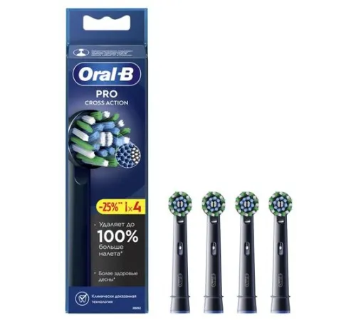 Насадка для зубных щеток Oral-B Pro Cross Action (упак.:4шт) Насадка для зубных щеток Oral-B Pro Cross Action (упак.:4шт)