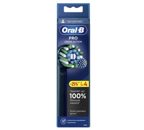 Насадка для зубных щеток Oral-B Pro Cross Action (упак.:4шт) Насадка для зубных щеток Oral-B Pro Cross Action (упак.:4шт)