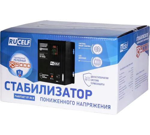 Стабилизатор напряжения Rucelf RS-5000 однофазный белый