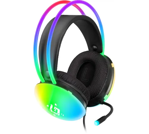 Гарнитура игровая DEFENDER (64441) Ignis черный, RGB, провод 2 м