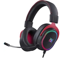 Гарнитура игровая DEFENDER (64584) Vapor черный, 7.1, RGB, провод 2.2 м
