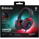 Гарнитура игровая DEFENDER (64584) Vapor черный, 7.1, RGB, провод 2.2 м