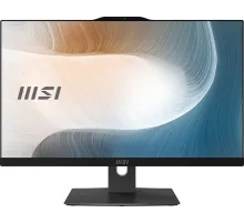 Моноблок MSI Modern AM242P 12M-1879XRU 23.8" Full HD i5 1235U (1.3) 16Gb SSD500Gb Iris Xe без ОС GbitEth WiFi BT 120W клавиатура мышь Cam черный 1920x1080