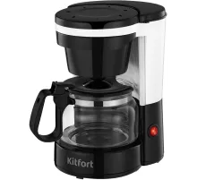 Кофеварка капельная Kitfort КТ-7486 550Вт черный/белый