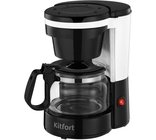 Кофеварка капельная Kitfort КТ-7486 550Вт черный/белый