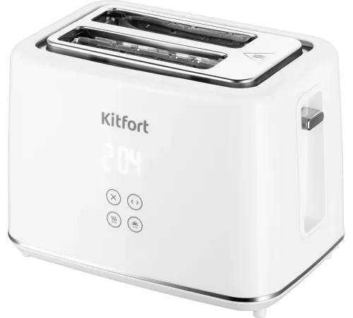 Тостер Kitfort КТ-6872 1080Вт белый/серебристый