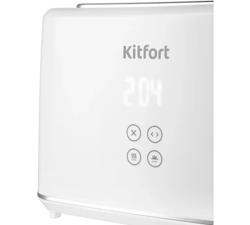Тостер Kitfort КТ-6872 1080Вт белый/серебристый