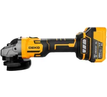 Углошлифовальная машина бесщеточная DEKO DKAG-125, 20В, 1*4.0Ач