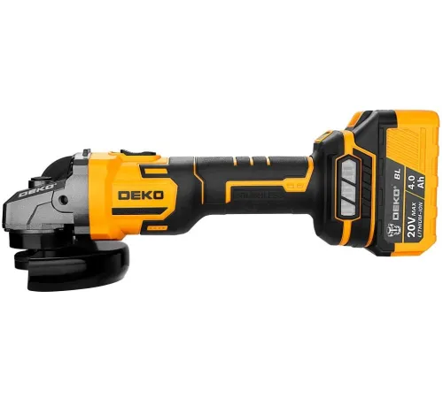 Углошлифовальная машина бесщеточная DEKO DKAG-125, 20В, 1*4.0Ач Углошлифовальная машина бесщеточная DEKO DKAG-125, 20В, 1*4.0Ач
