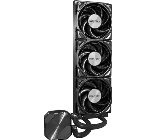 Система водяного охлаждения Montech HyperFlow Silent 360 Soc-AM5/AM4/1200/1700/1851 черный 4-pin 24.8dB Al 360W Ret (HS360BK)