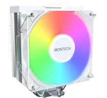 Устройство охлаждения(кулер) Montech NX400 ARGB Soc-AM5/AM4/1200/1700/1851 белый 4-pin 34.17dB Al+Cu 220W Ret (NX400ARGBWH)
