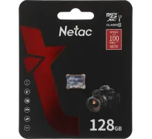Флеш карта microSDHC 128GB Netac P500 ULTRA <NT02P500ULT-128G-S>  (без SD адаптера) 100MB/s
