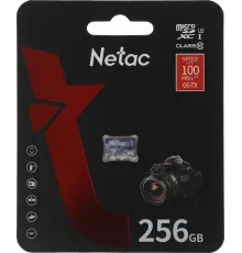 Флеш карта microSDHC 256GB Netac P500 ULTRA <NT02P500ULT-256G-S>  (без SD адаптера) 100MB/s