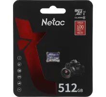 Флеш карта microSDHC 512GB Netac P500 ULTRA <NT02P500ULT-512G-S>  (без SD адаптера) 100MB/s