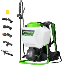 Опрыскиватель Greenworks G24BPSII аккум. ранц. 15л белый/зеленый (5300307UA)