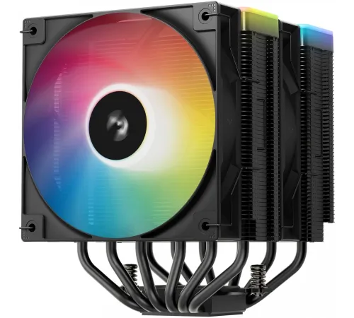 Устройство охлаждения(кулер) Deepcool AG620 Bk V2 ARGB Soc-AM5/AM4/1200/1700/1851 черный 4-pin 15-29dB Al+Cu 260W 1330gr Ret (R-AG620-BKAMMN-GJD) Устройство охлаждения(кулер) Deepcool AG620 Bk V2 ARGB Soc-AM5/AM4/1200/1700/1851 черный 4-pin 15-29dB Al+Cu 260W 1330gr Ret (R-AG620-BKAMMN-GJD)