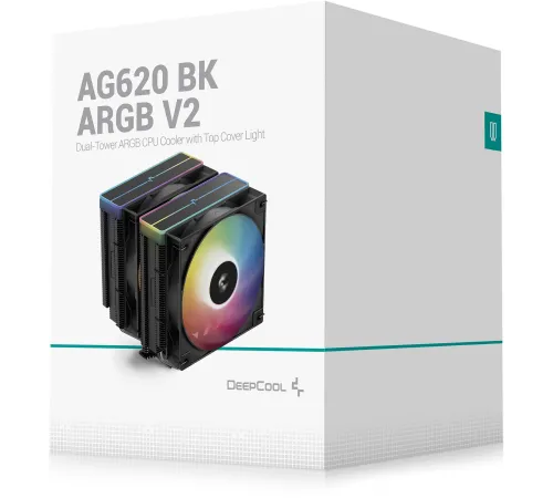Устройство охлаждения(кулер) Deepcool AG620 Bk V2 ARGB Soc-AM5/AM4/1200/1700/1851 черный 4-pin 15-29dB Al+Cu 260W 1330gr Ret (R-AG620-BKAMMN-GJD) Устройство охлаждения(кулер) Deepcool AG620 Bk V2 ARGB Soc-AM5/AM4/1200/1700/1851 черный 4-pin 15-29dB Al+Cu 260W 1330gr Ret (R-AG620-BKAMMN-GJD)
