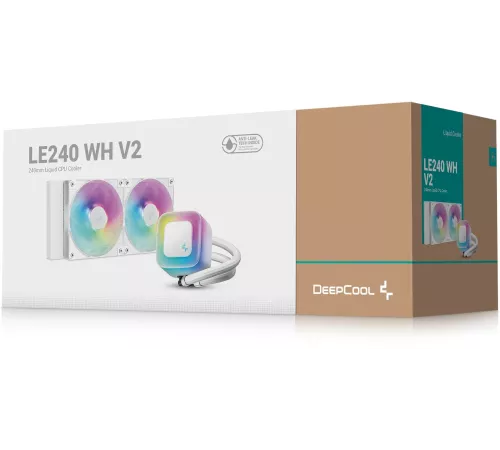 Система водяного охлаждения Deepcool LE240 V2 Soc-AM5/AM4/1200/1700/1851 белый 4-pin 28.2-31.6dB Al 220W 1359gr Ret (R-LE240-WHAMMN-G-2)