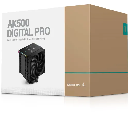 Устройство охлаждения(кулер) Deepcool AK500 Digital Pro ARGB Soc-AM5/AM4/1200/1700/1851 черный 4-pin 25dB Al+Cu LCD 240W 1346gr Ret (R-AK500-BKAPMN-G)