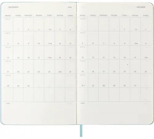 Еженедельник Moleskine CLASSIC WKNT Large 130х210мм 144стр. аквамарин