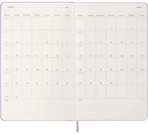 Ежедневник Moleskine CLASSIC Large 130х210мм 400стр. сиреневый