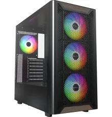 Корпус Montech XR Wood черный без БП ATX 3x120mm 2xUSB3.0 audio bott PSU