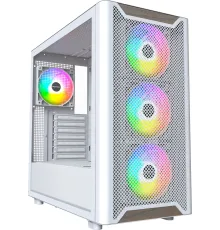 Корпус Montech XR Wood белый без БП ATX 3x120mm 2xUSB3.0 audio bott PSU