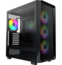 Корпус Montech X5 черный без БП ATX 4x120mm 1xUSB2.0 1xUSB3.0 audio bott PSU