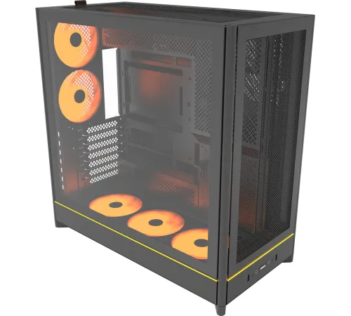 Корпус Montech HS01 PRO черный без БП ATX 5x120mm 2xUSB3.0 1xUSB3.1 audio