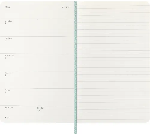 Еженедельник Moleskine PRECIOUS & ETHICAL MAMBA Large 130х210мм обложка экокожа 144стр. бирюзовый