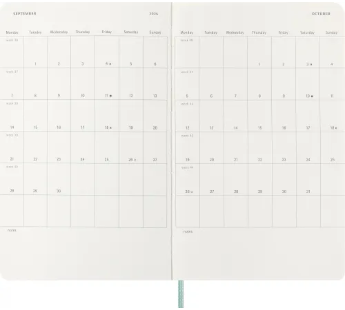 Еженедельник Moleskine PRECIOUS & ETHICAL MAMBA Large 130х210мм обложка экокожа 144стр. бирюзовый