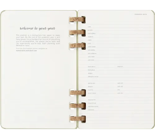 Еженедельник Moleskine ACADEMIC SPIRAL DHSPK5212AMWH3 Large 150х210мм 200стр. кремовые страницы спираль киви