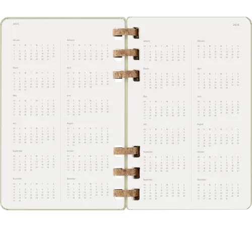 Еженедельник Moleskine ACADEMIC SPIRAL DHSPK5212AMWH3 Large 150х210мм 200стр. кремовые страницы спираль киви