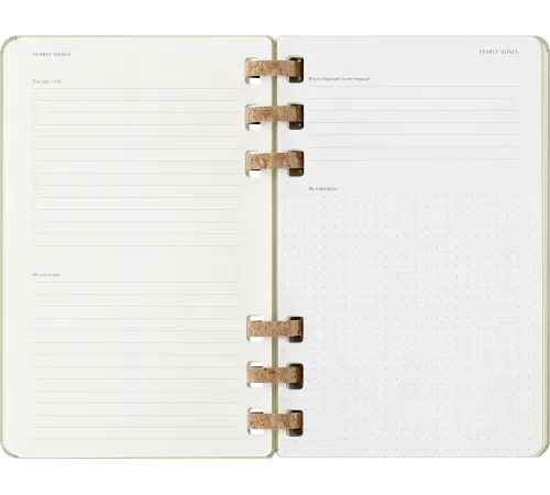 Еженедельник Moleskine ACADEMIC SPIRAL DHSPK5212AMWH3 Large 150х210мм 200стр. кремовые страницы спираль киви