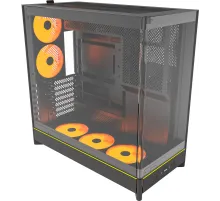 Корпус Montech HS02 PRO черный без БП ATX 4x140mm 2xUSB3.0 audio bott PSU